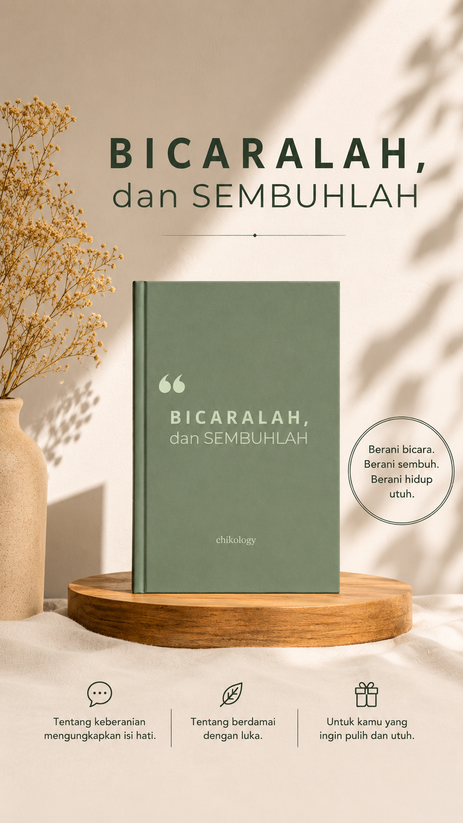 E-Book cover - Bicaralah, dan Sembuhlah